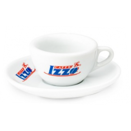 Set van 6 Espresso Izzo lage kopjes met schotels (50 cc) - 